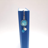 Japanese Paper Bookmark with Turquoise & Mother of Pearl