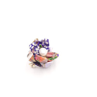 Purple Origami Brooch with Freshwater Pearl
