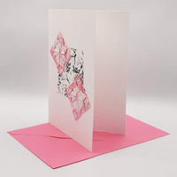 Squares Card Pink