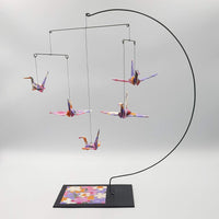Desktop Crane Mobile - Lilac with Flowers