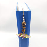 Origami Crane Bookmark with Tiger Eye