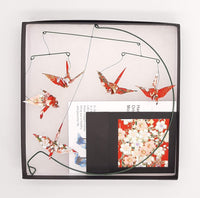 Desktop Crane Mobile - Red & Cherry Blossoms