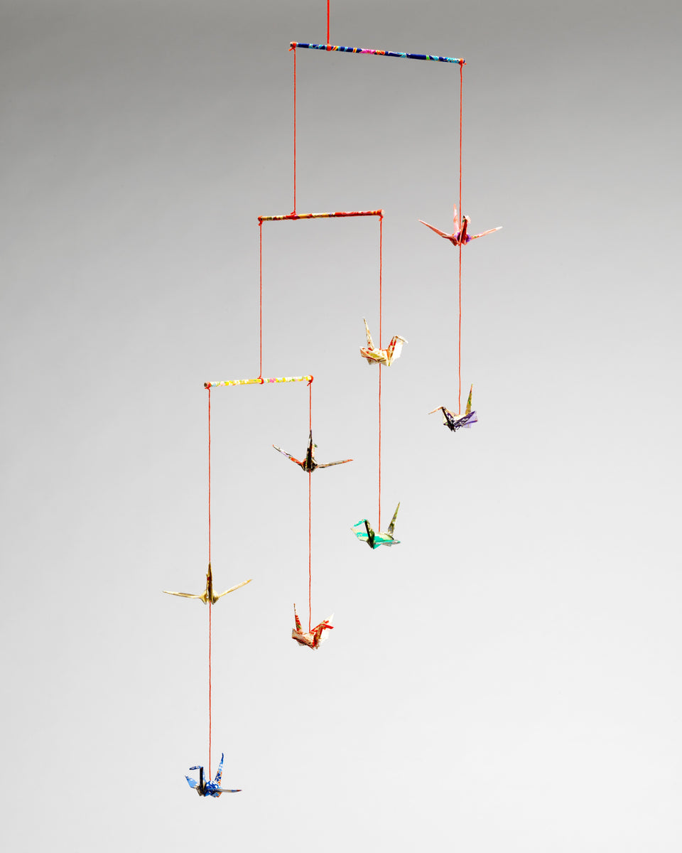 Crane Mobile Origami Acrylic Rainbow Crane Mobile – The Timeless