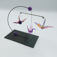 Mini Crane Mobile - Amethyst all purple