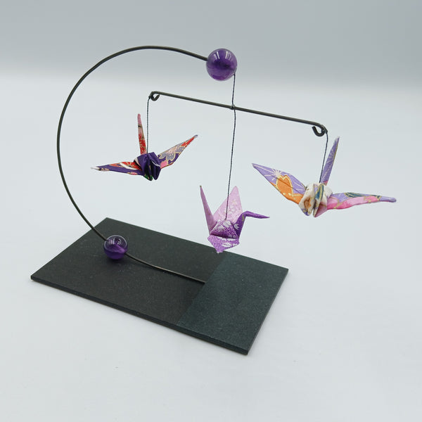 Mini Crane Mobile - Amethyst all purple