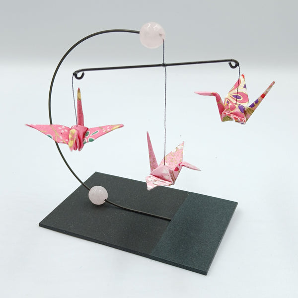 Mini Crane Mobile - Rose Quartz