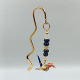 Japanese Crane Bookmark with Lapis Lazuli & Citrine
