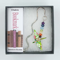 Origami Crane Bookmark with Chakra Stones