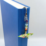 Origami Crane Bookmark with Chakra Stones
