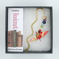 Origami Crane Bookmark with Chakra Stones