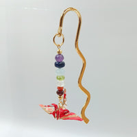 Origami Crane Bookmark with Chakra Stones