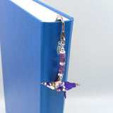 Origami Crane Bookmark with Amethyst & Clear Quartz