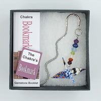 Origami Crane Bookmark with Chakra Stones