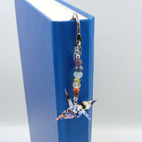 Origami Crane Bookmark with Chakra Stones