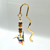 Origami Crane Bookmark with Tiger Eye & Mother of Pearl