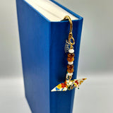 Origami Crane Bookmark with Tiger Eye & Mother of Pearl