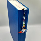 Origami Crane Bookmark with Chakra Stones (Blue)