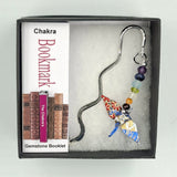 Origami Crane Bookmark with Chakra Stones (Blue)
