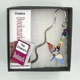 Origami Crane Bookmark with Chakra Stones (Blue)