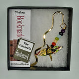 Origami Crane Bookmark with Chakra Stones (Black/Green)
