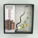 Origami Crane Bookmark with Aventurine & Rose Quartz