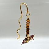 Origami Crane Bookmark with Tiger Eye