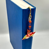 Origami Crane Bookmark with Carnelian & Amethyst