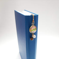 Japanese Paper Bookmark with Tiger Eye & Mother of Pearl