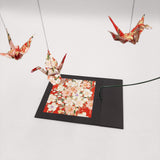 Desktop Crane Mobile - Red & Cherry Blossoms