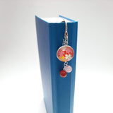 Japanese Paper Bookmark with Carnelian & Rose Quartz