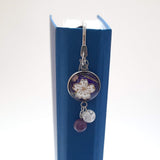Japanese Paper Bookmark with Amethyst & Clear Quartz