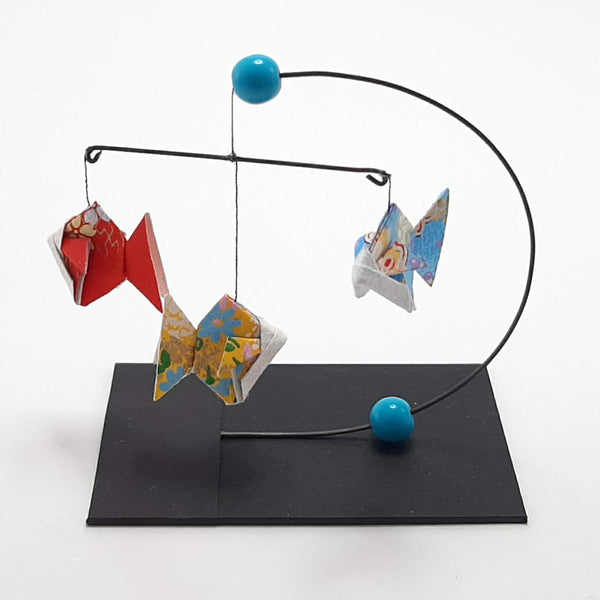 Paper Fish Mobile Mini Fish Mobile - Turquoise – Japanese Papercraft